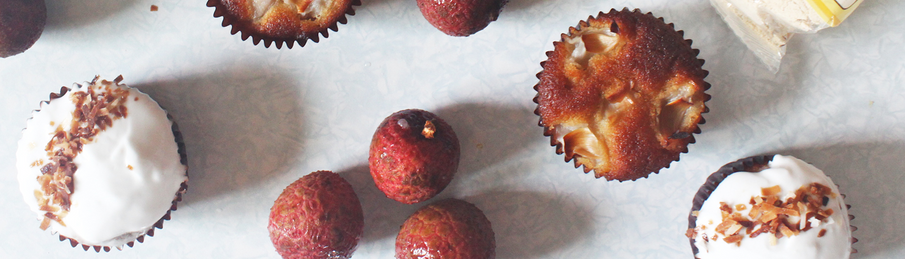 Coconut Lychee Cupcakes